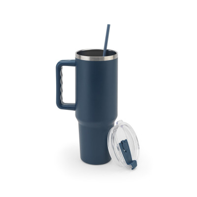 JOYNER XL. Large stainless steel travel cup (91 recycled) with vacuum insulated double wall and a matt finish 1300 mL